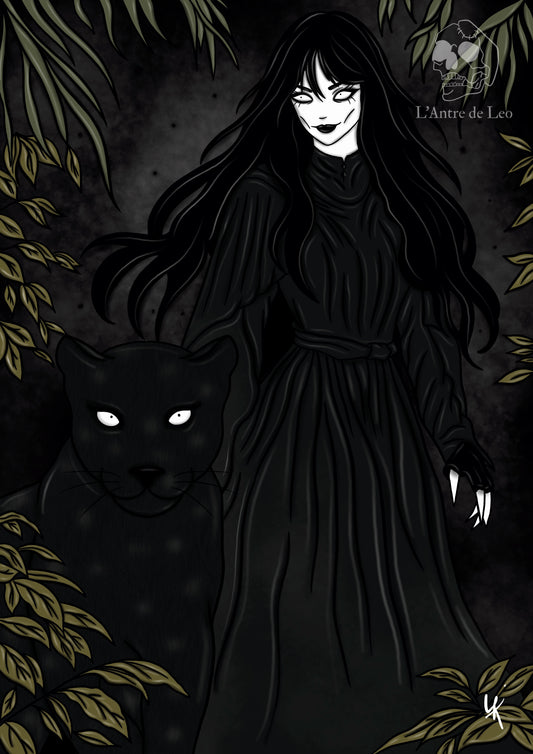 Illustration "Sorcière des panthères"