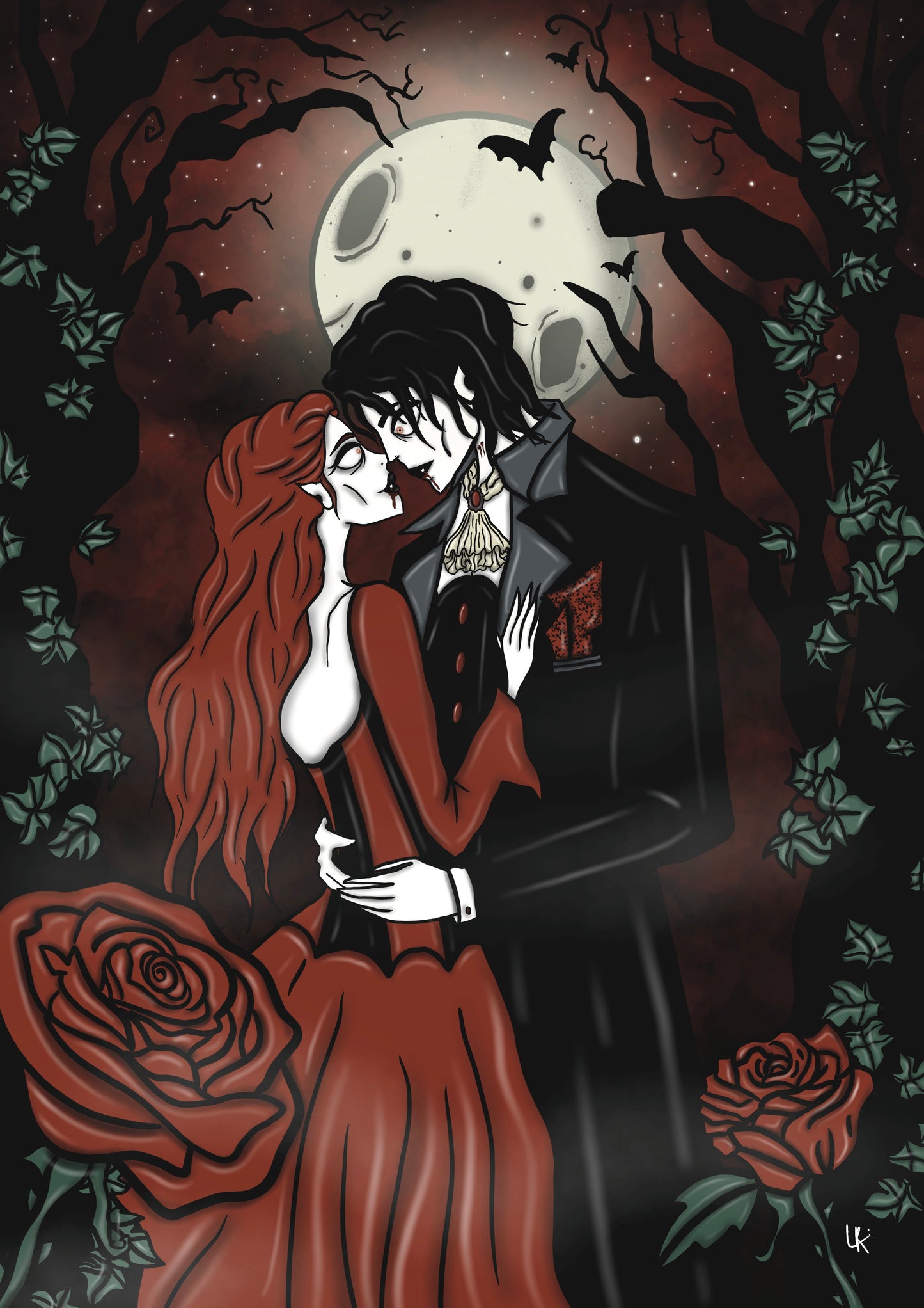 Illustration « L’Etreinte du vampire »
