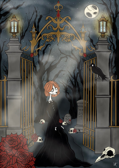 Illustration « Iselda et le corbeau »