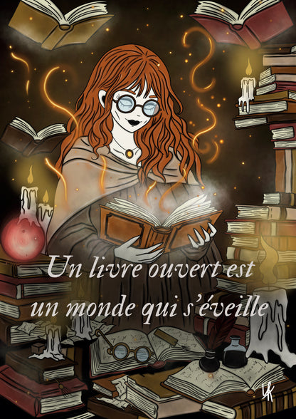 Illustration "Sorcière des livres"